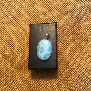 Gently used Larimar pendant.